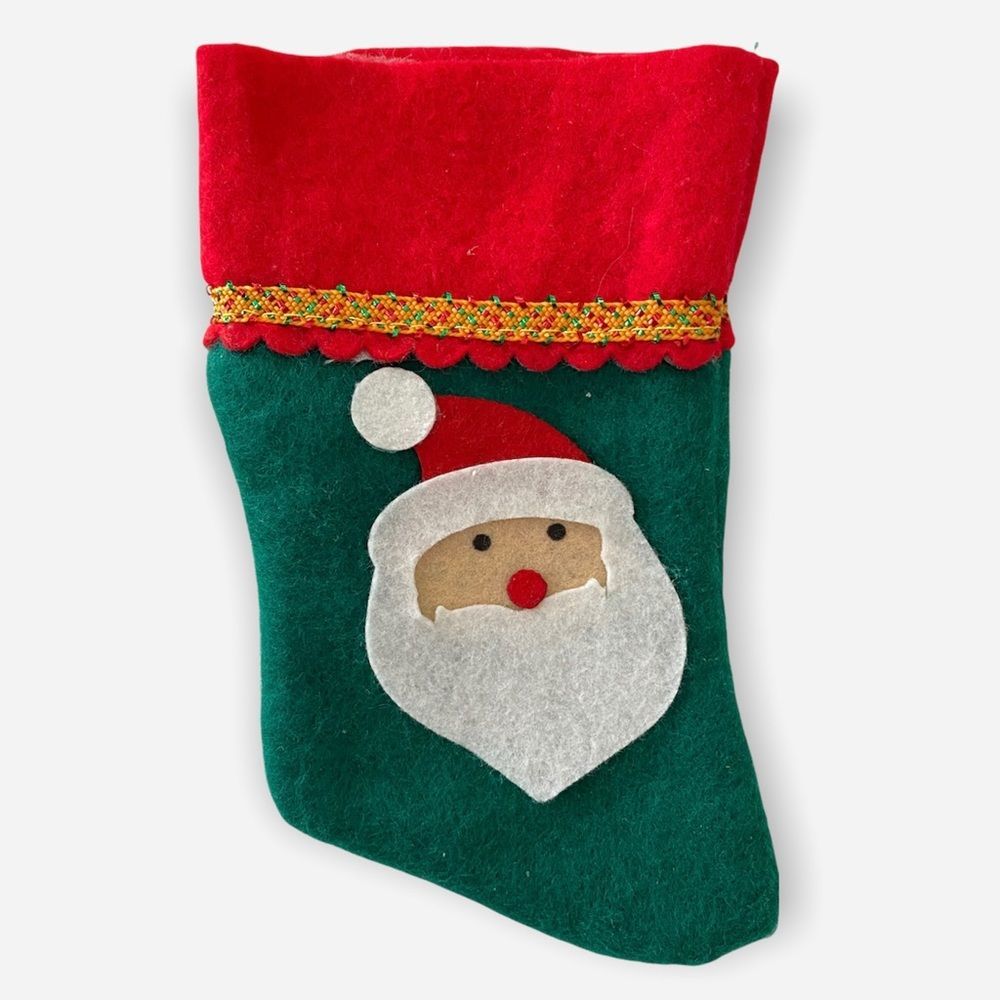 Mini Santa Felt Stocking